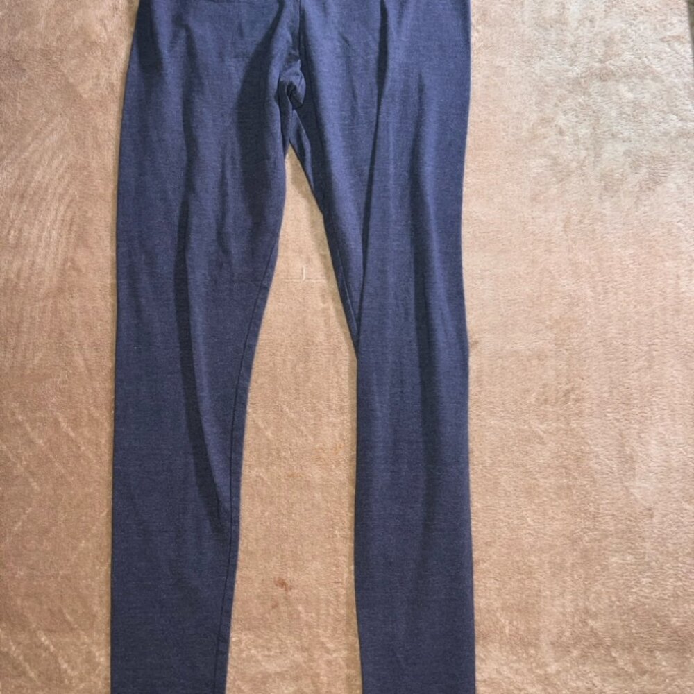 Aeropostale Women Medium Charcoal Gray Mid-Raise Elastic Waist Ankle Legging